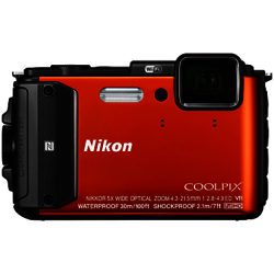 Nikon COOLPIX AW130 Waterproof, Freezeproof, Shockproof Digital Camera, 16MP, Full HD 1080p, NFC, Built-In Wi-Fi, 3 OLED Screen